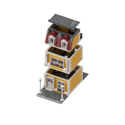 Orange House MOC Building Kit | Modern Residential Architecture Model - 2