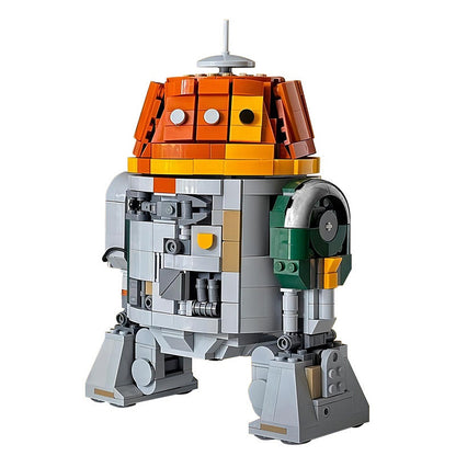 Orange Rebel Astromech Maintenance Droid Building Kit | LEGO-Compatible MOC - 1