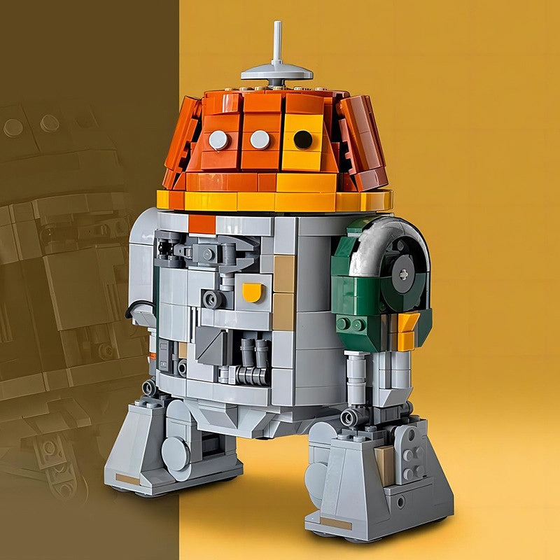 Orange Rebel Astromech Maintenance Droid Building Kit | LEGO-Compatible MOC - 2