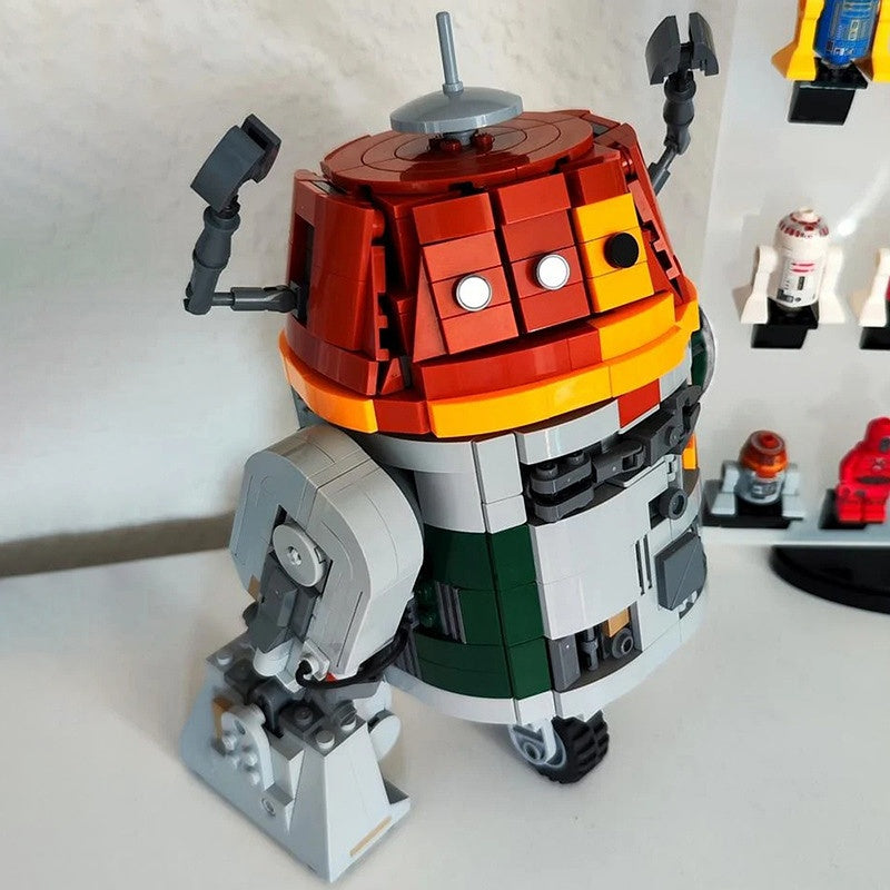 Orange Rebel Astromech Maintenance Droid Building Kit | LEGO-Compatible MOC - 3