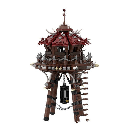 Orc Fortress Archery Siege Tower MOC Building Kit | Fantasy Castle Model - 1