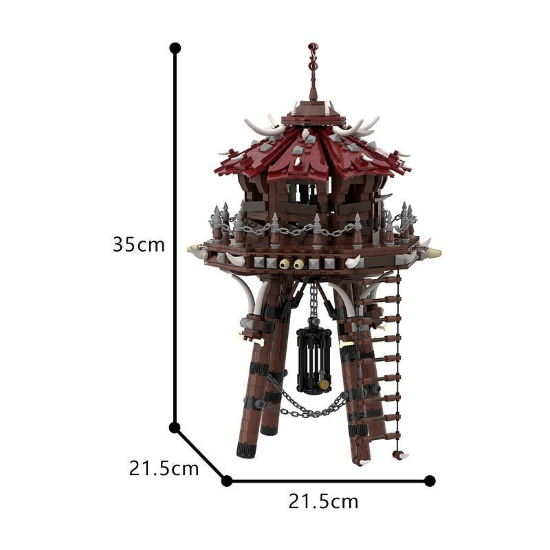 Orc Fortress Archery Siege Tower MOC Building Kit | Fantasy Castle Model - 3
