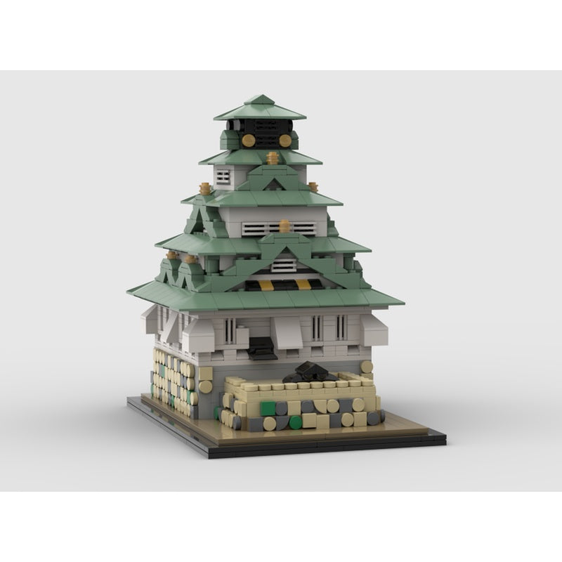 Osaka Castle Japanese Landmark MOC Building Kit - 1