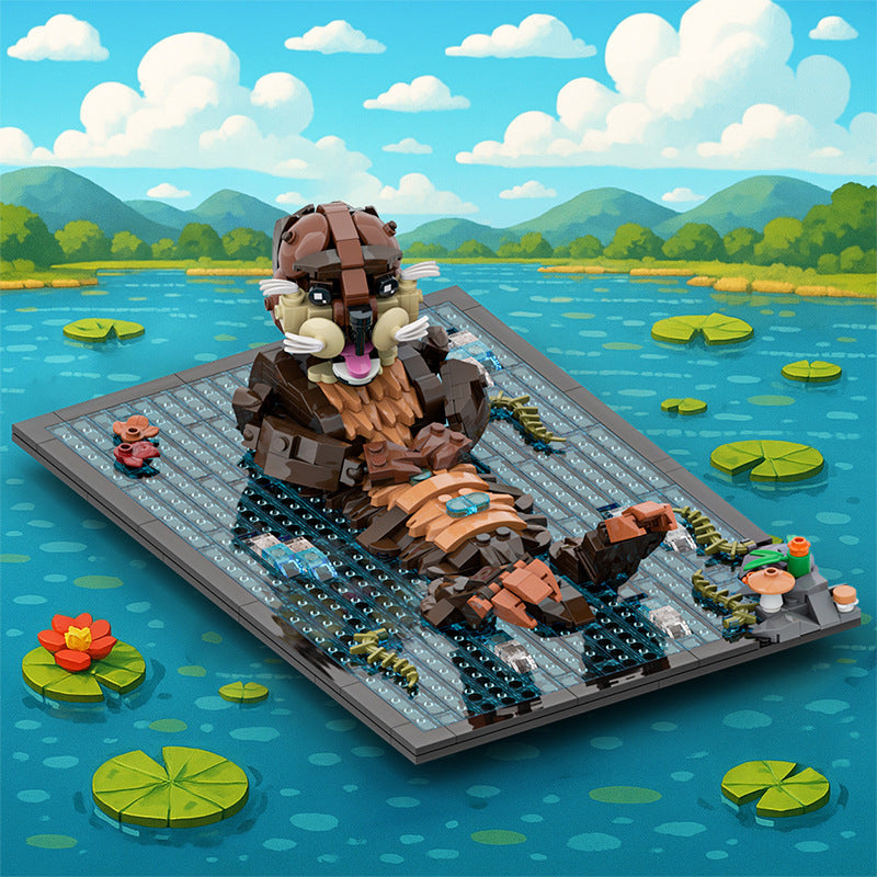 otter building set | lego compatible - 1