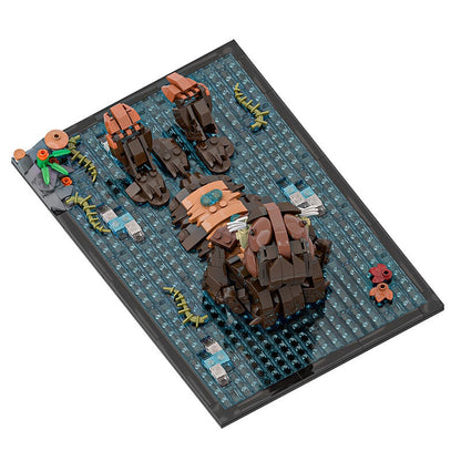 Otter MOC Animal Display Building Kit | Wildlife Model Set - 1