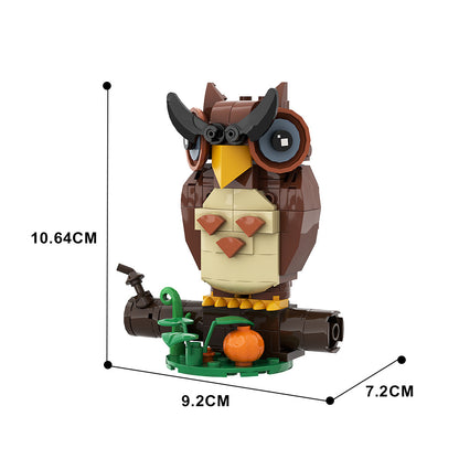 owl brickheadz building set | halloween | lego compatible - 4