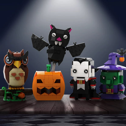 owl brickheadz building set | halloween | lego compatible - 6