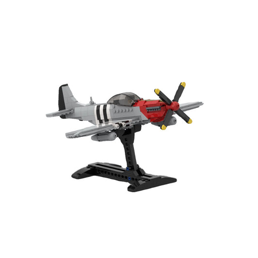 p-51 mustang fighter building set | moc-154389 - 4