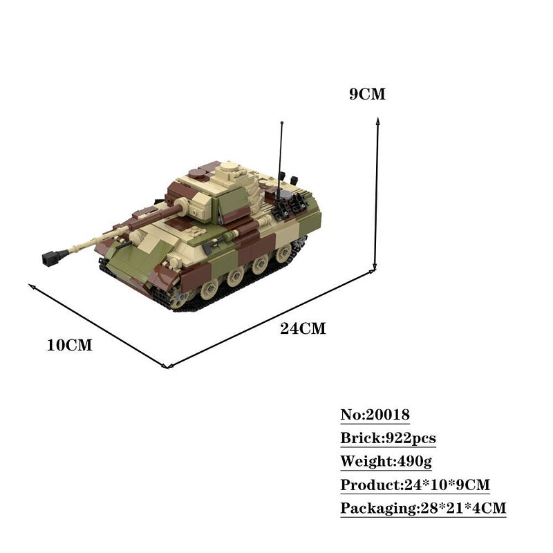 Panther G WW2 Tank MOC Building Kit | Military Display Model - 4