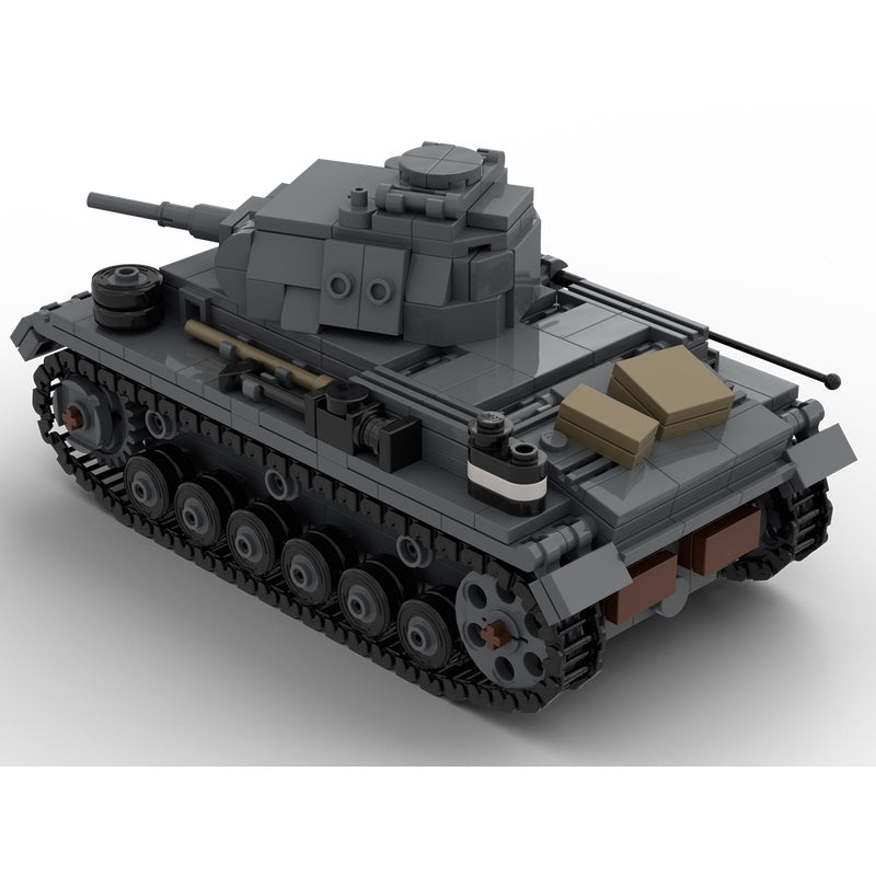 Panzer III Ausf E 1:35 WWII Medium Tank MOC Building Kit - 2