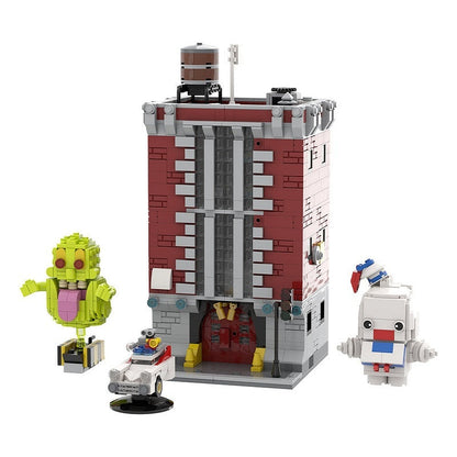 Paranormal Firehouse HQ MOC Modular Building Kit | Haunted Architecture - 1