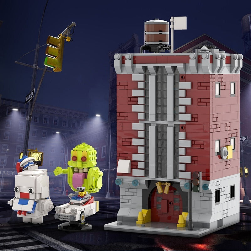 Paranormal Firehouse HQ MOC Modular Building Kit | Haunted Architecture - 4