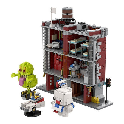 Paranormal Firehouse HQ MOC Modular Building Kit | Haunted Architecture - 5