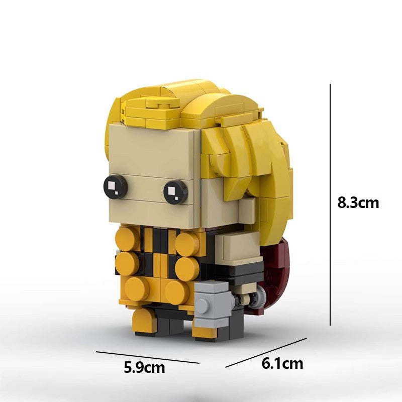 party thor brickheadz building set | marvel | moc-106333 - 5