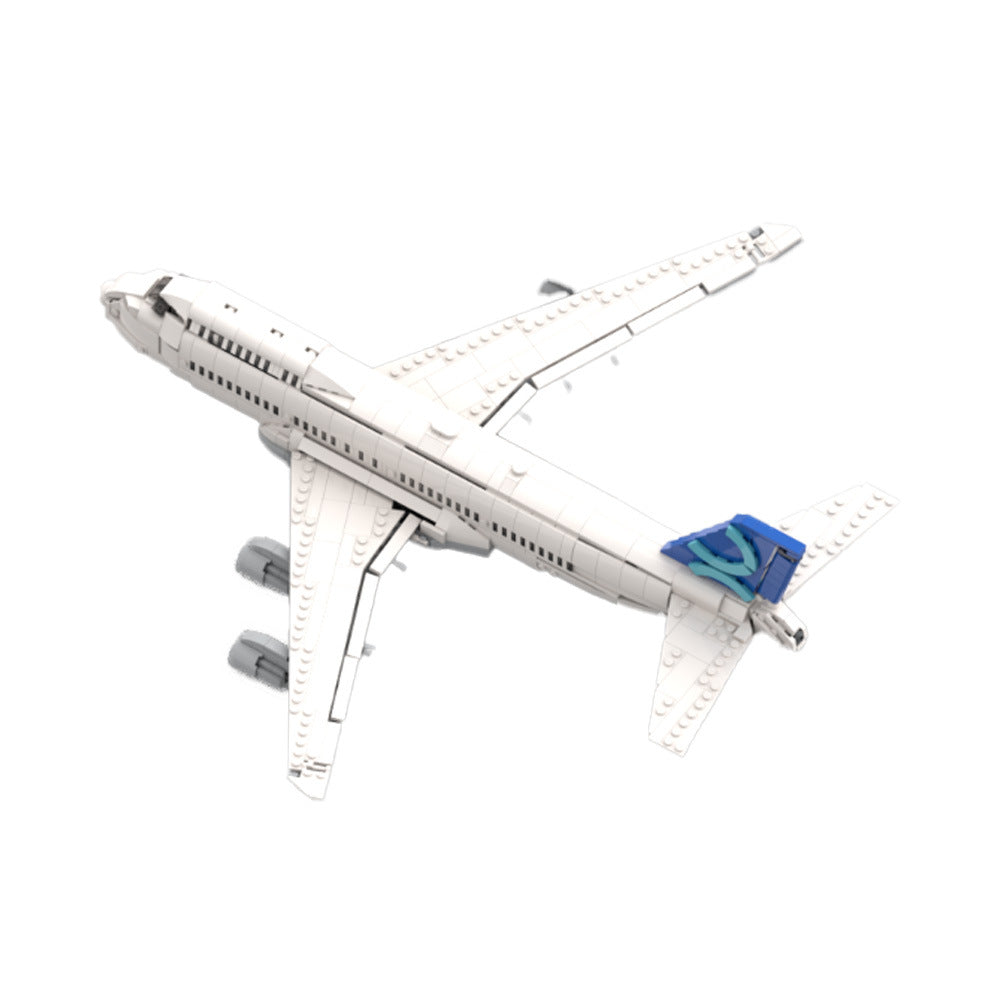 Passenger Airplane Model Building Kit | Inspired by 747 | LEGO-Compatible MOC - 1