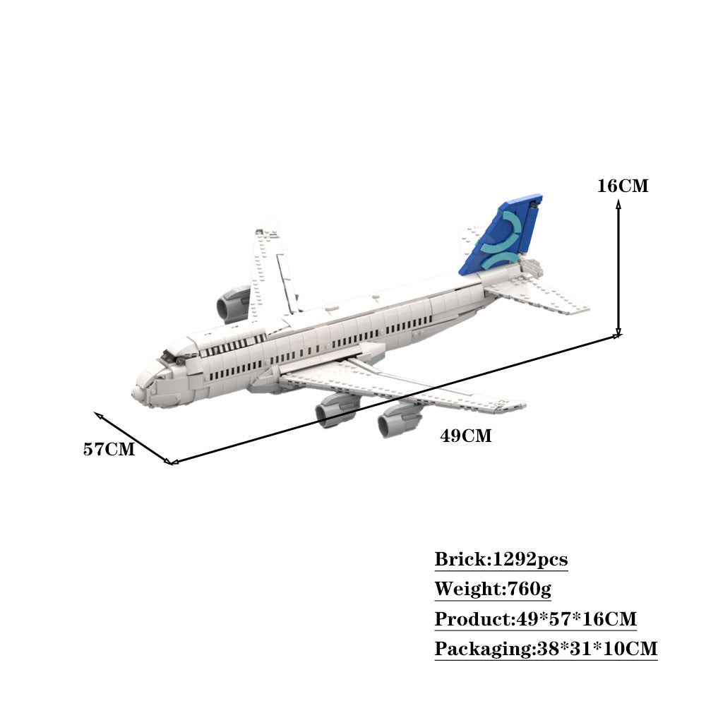 Passenger Airplane Model Building Kit | Inspired by 747 | LEGO-Compatible MOC - 4