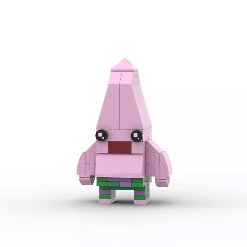 patrick star brickheadz building set | spongebob | lego-compatible - 1