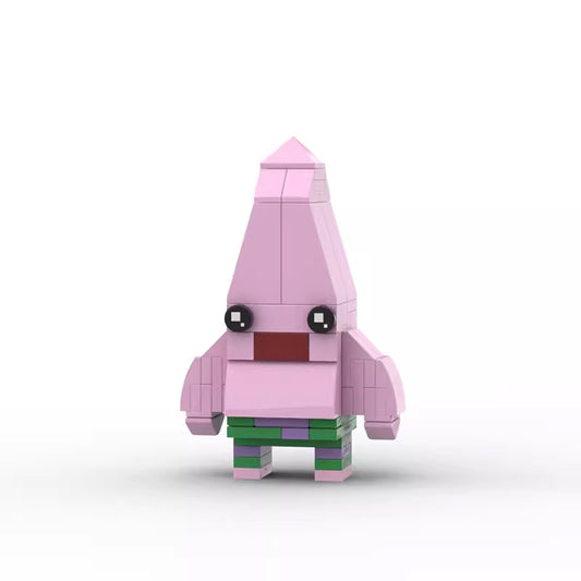 patrick star brickheadz building set | spongebob | lego-compatible - 1