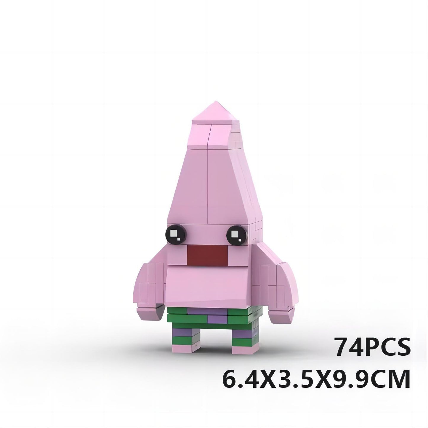 patrick star brickheadz building set | spongebob | lego-compatible - 2