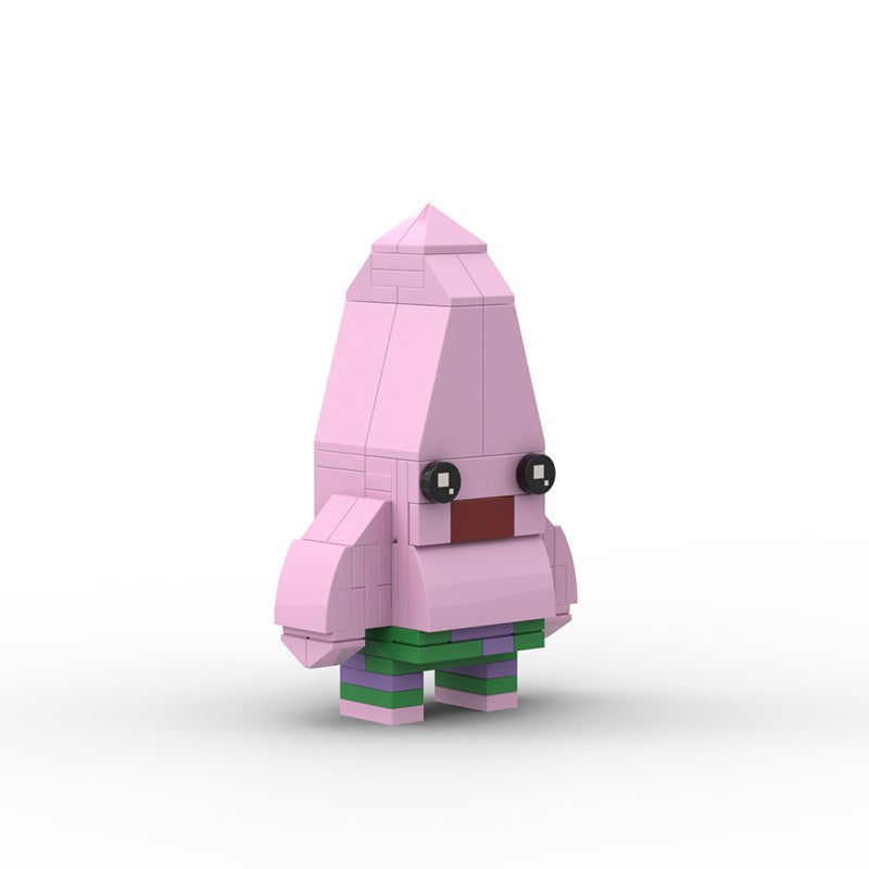 patrick star brickheadz building set | spongebob | lego-compatible - 3