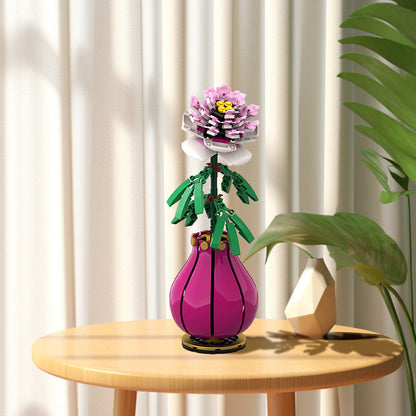 Peony Flower Building Kit | LEGO-Compatible MOC - 4