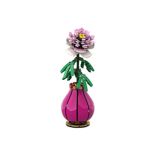 Peony Flower MOC Building Kit | Botanical Floral Display Model - 1