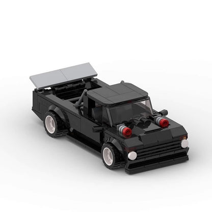 Performance Drift Pickup Truck Building Kit | 8 wide LEGO-Compatible MOC - 1