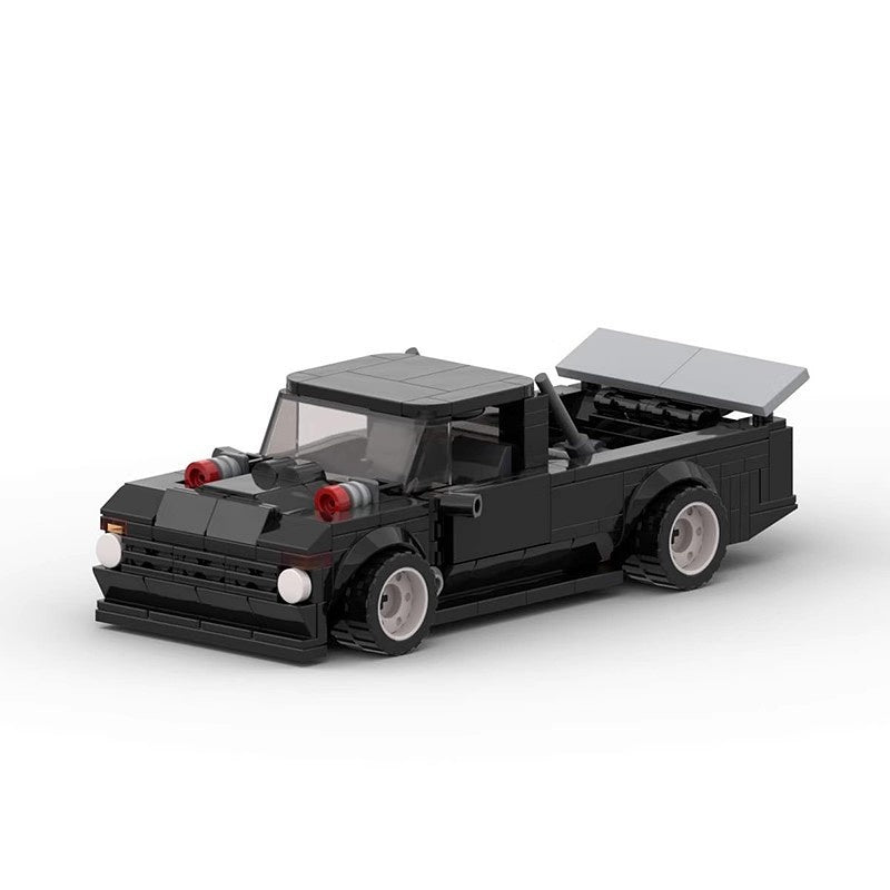 Performance Drift Pickup Truck Building Kit | 8 wide LEGO-Compatible MOC - 5