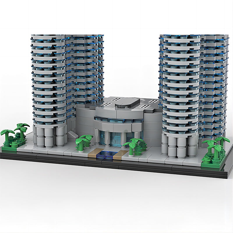Petronas Twin Towers 1:800 MOC Skyscraper Building Kit - 4
