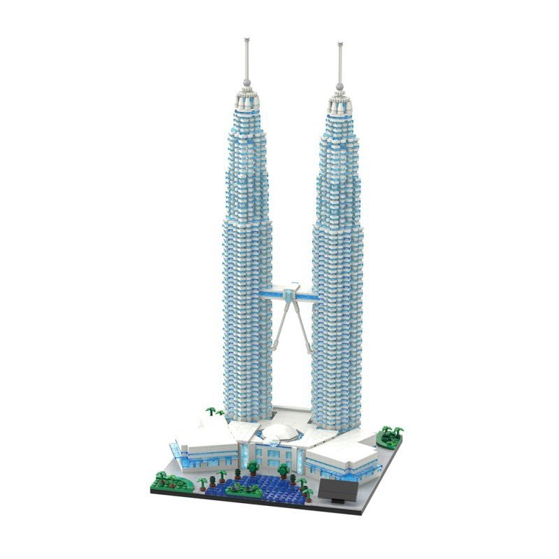 Petronas Twin Towers Building Kit | LEGO-Compatible MOC - 1