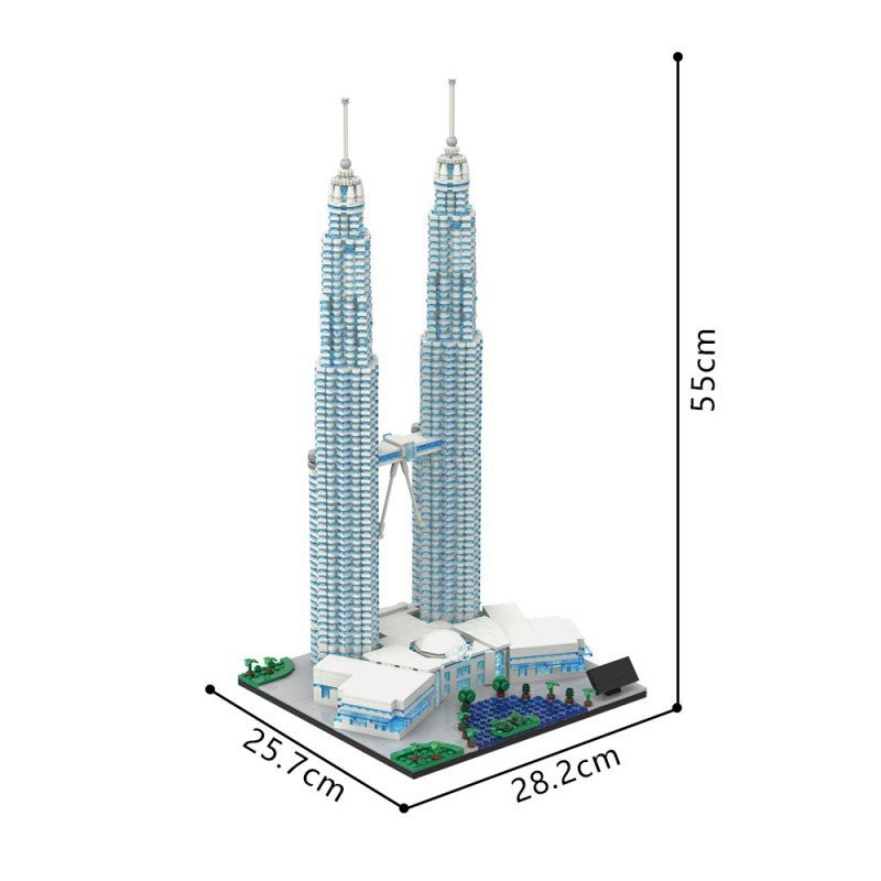 Petronas Twin Towers Building Kit | LEGO-Compatible MOC - 3