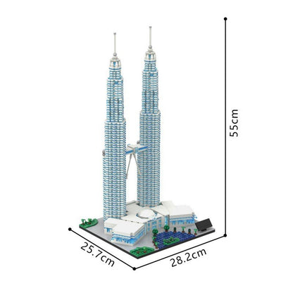 Petronas Twin Towers Building Kit | LEGO-Compatible MOC - 3