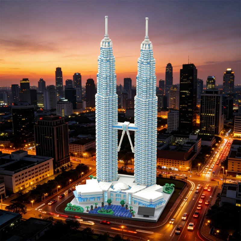 Petronas Twin Towers Building Kit | LEGO-Compatible MOC - 4