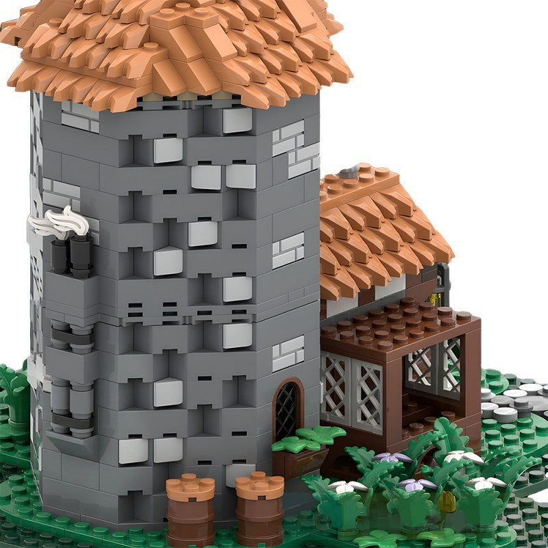 Pigeon Keeper's House MOC Building Kit | Rustic Dovecote Tower - 4