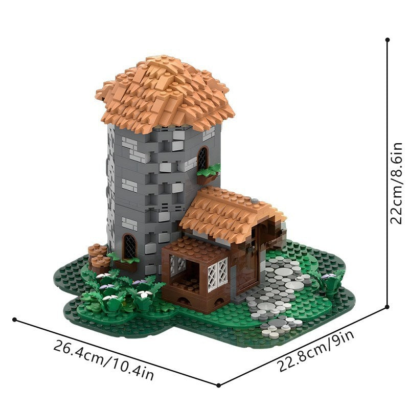 Pigeon Keeper's House MOC Building Kit | Rustic Dovecote Tower - 6