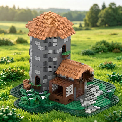 Pigeon Keeper's House MOC Building Kit | Rustic Dovecote Tower - 7