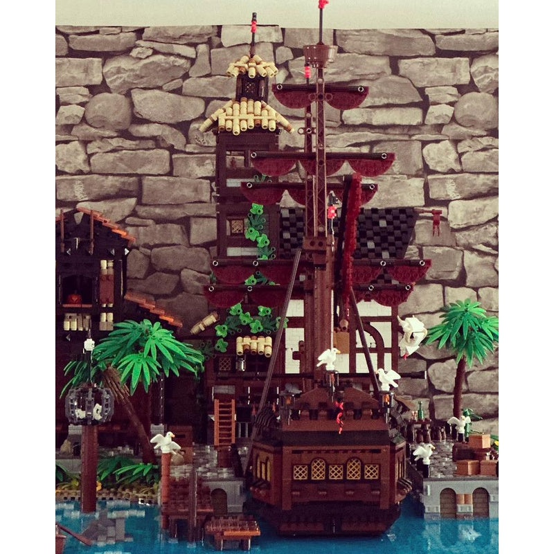 Pirate Harbor Town & Sailing Ship MOC  Building Kit - 5