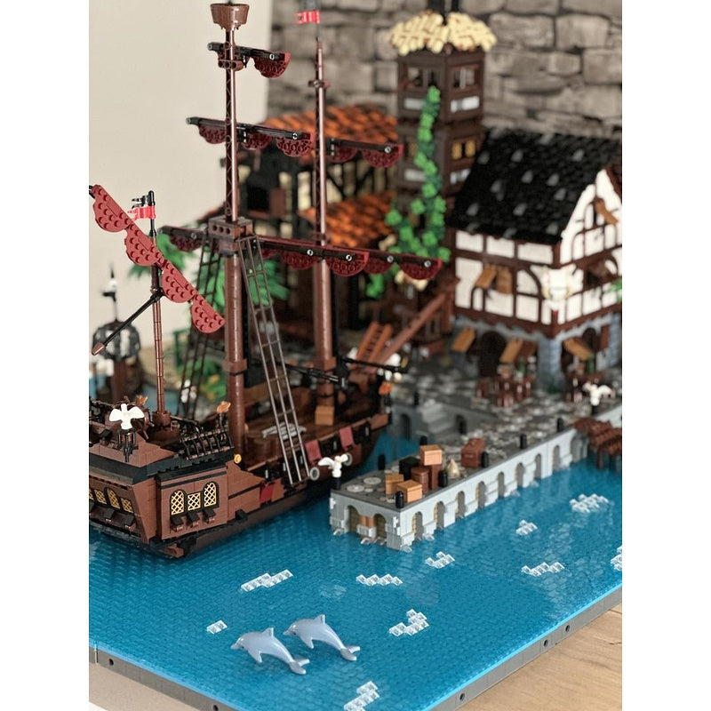 Pirate Harbor Town & Sailing Ship MOC  Building Kit - 6