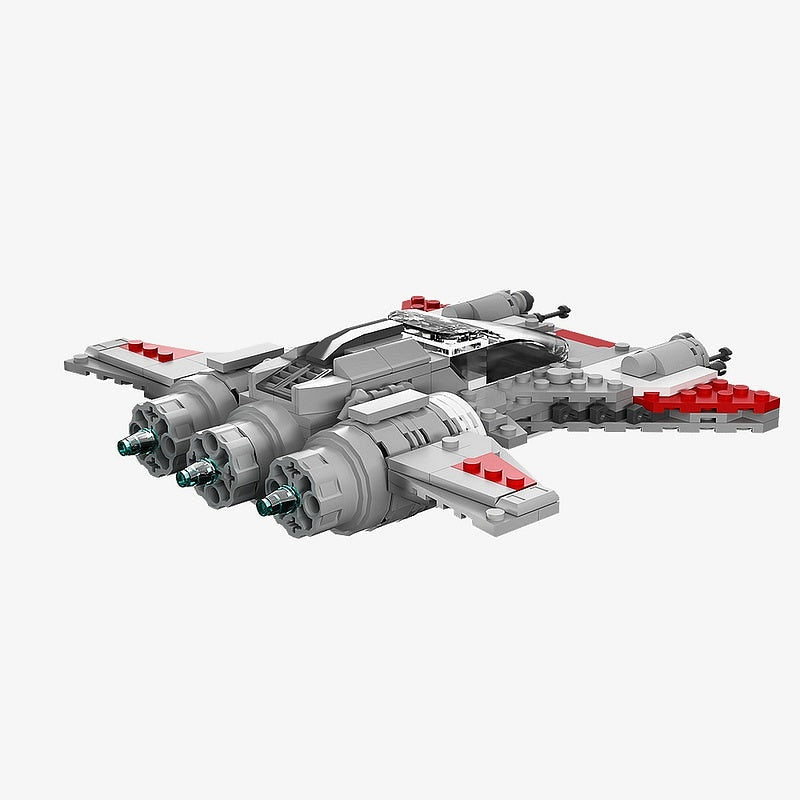 Pirate Snubfighter MOC Spacecraft Building Kit | Sci-Fi Starfighter - 4