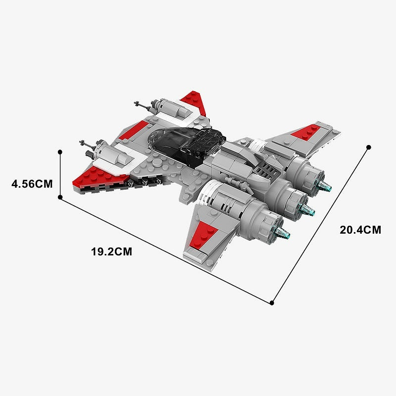 Pirate Snubfighter MOC Spacecraft Building Kit | Sci-Fi Starfighter - 6
