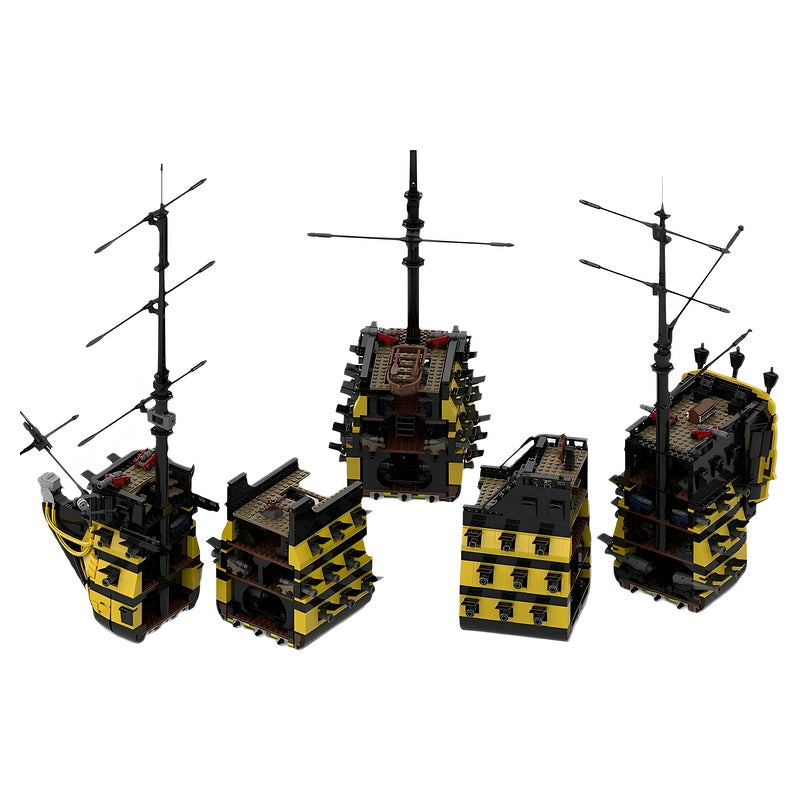 Pirate Warship MOC Building Kit | Large Scale Sailing Ship Model - 3