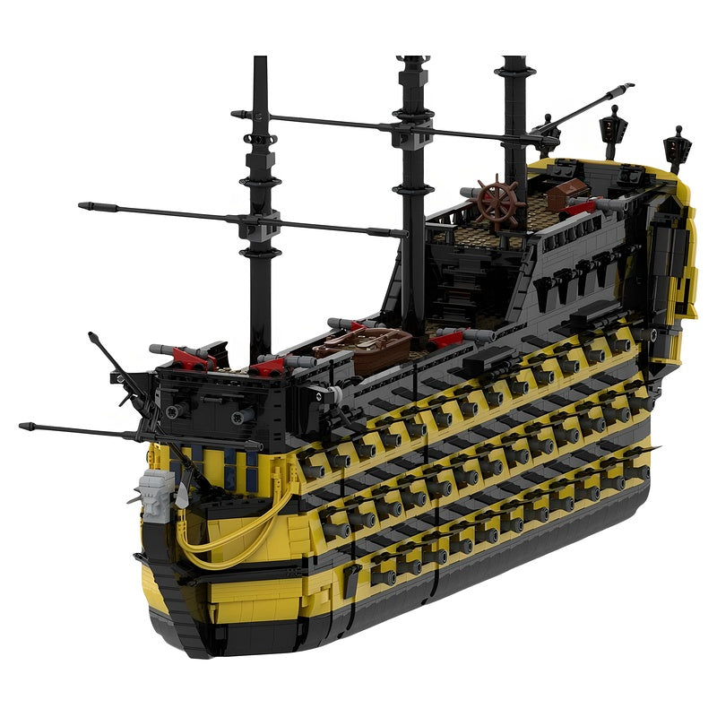 Pirate Warship MOC Building Kit | Large Scale Sailing Ship Model - 4