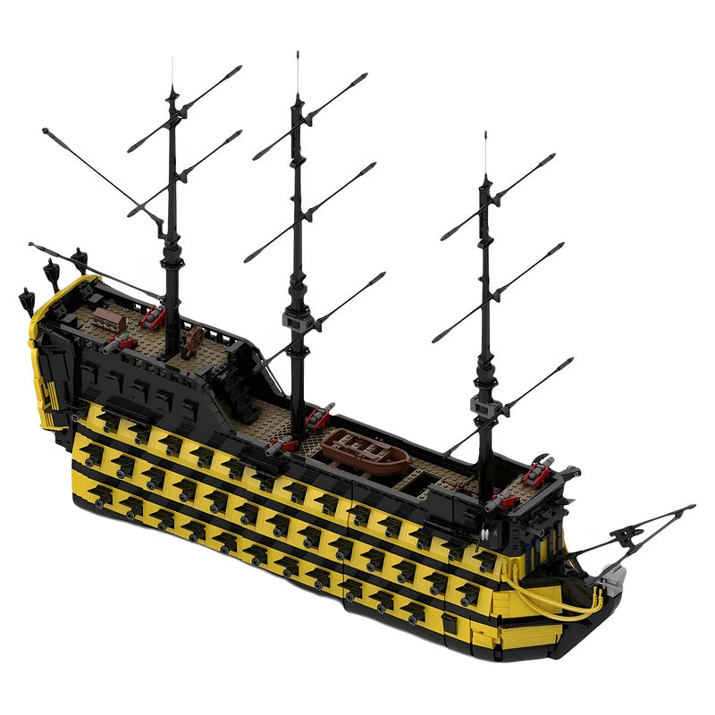 Pirate Warship MOC Building Kit | Large Scale Sailing Ship Model - 5