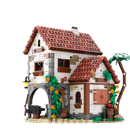 Pirates Blacksmith House MOC Building Kit | Medieval Workshop Model - 1