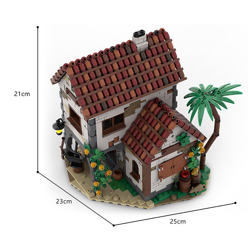 Pirates Blacksmith House MOC Building Kit | Medieval Workshop Model - 6