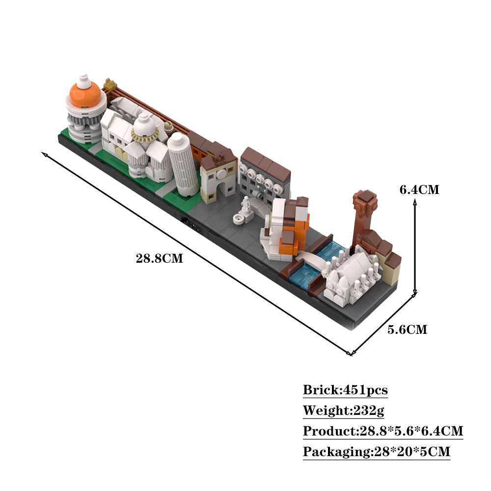 pisa skyline building set | moc-142962 - 4