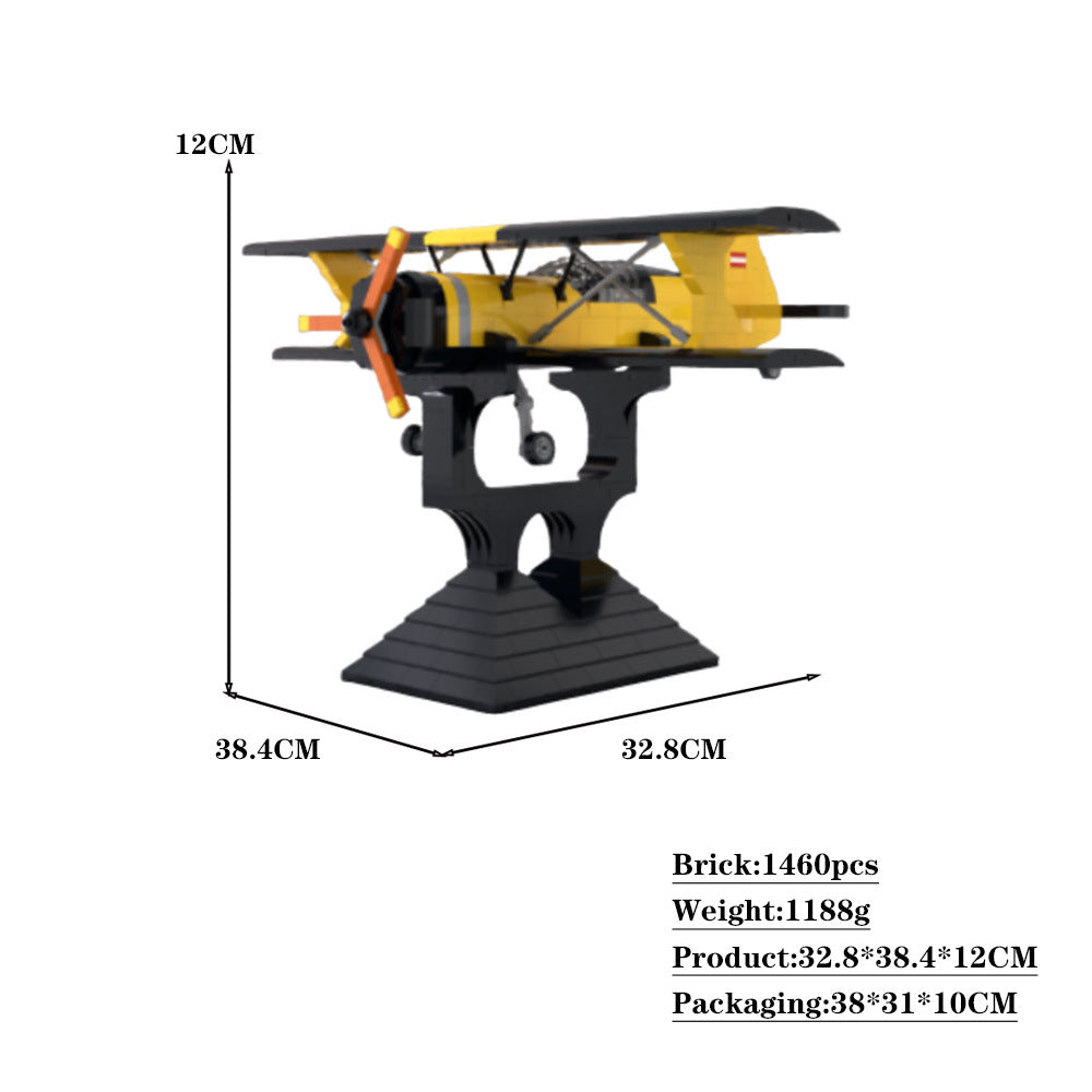 pitts model 12 biplane building set | moc-137128 - 4