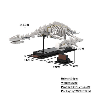 Plesiosaurus and an armoured Fish Fossils Building Kit | LEGO-Compatible MOC - 7