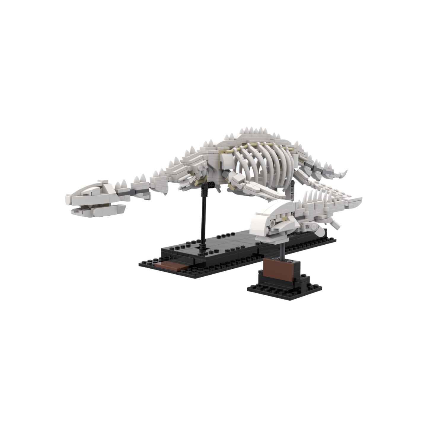 plesiosaurus and an armoured fish fossils building set | moc-43223 - 1