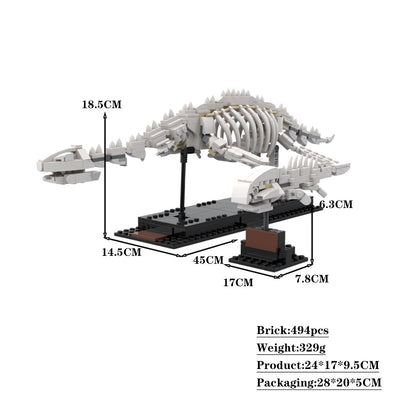 plesiosaurus and an armoured fish fossils building set | moc-43223 - 5
